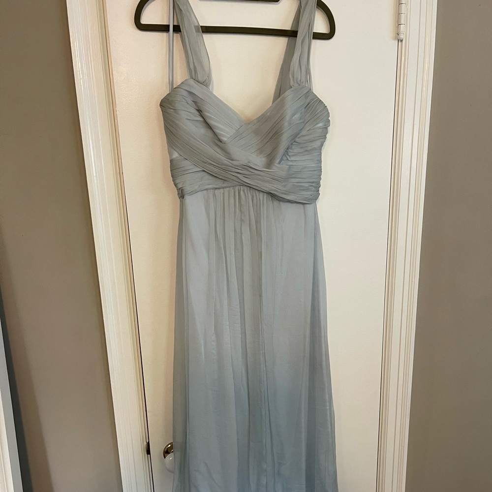 Amsale bridesmaid dress in “ice” altered to fit